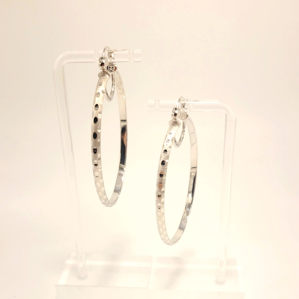 Simone I. Smith Queen Cobra Oval Hoops NEW